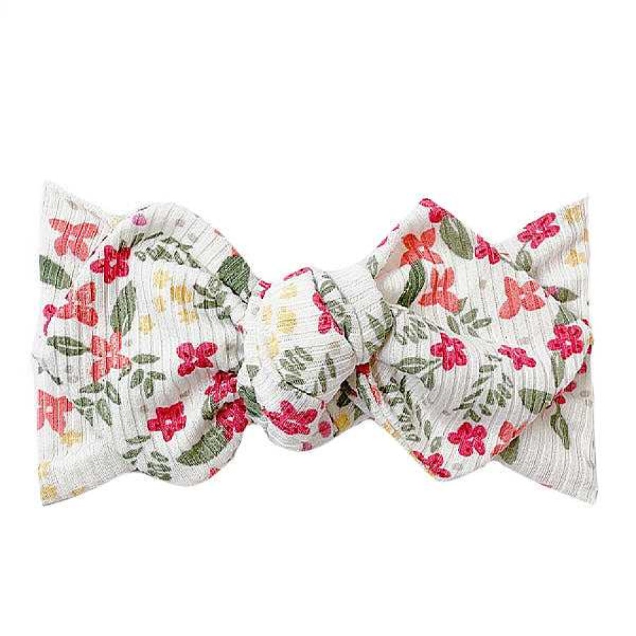 Girl Eyee Kids | Top Knot Headband, Ribbed Tropical Floral