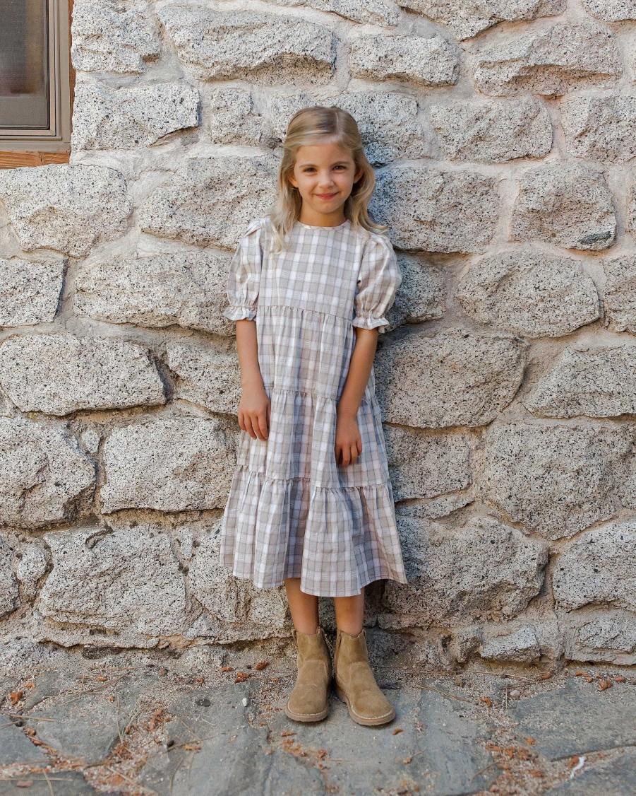 Girl Rylee & Cru | Rylee & Cru Frannie Dress, Pewter Plaid