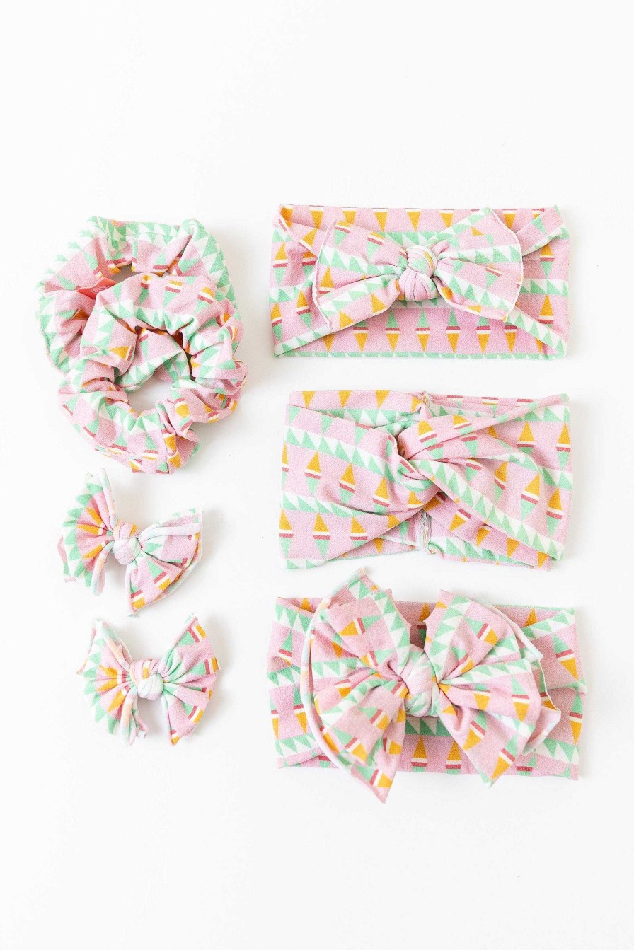 Girl Baby Bling Bows | Twist Knot Headband, Abstract Feather