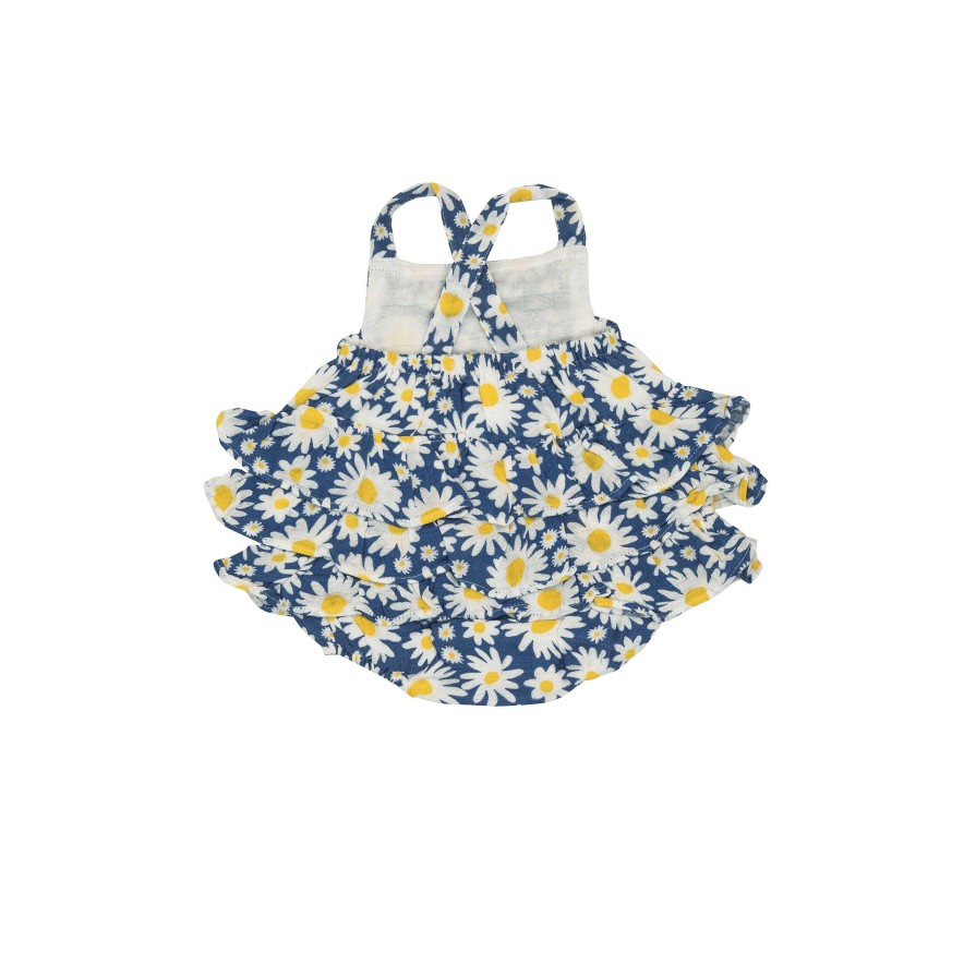 Girl Angel Dear | Ruffle Sunsuit, Daisy Days Blue