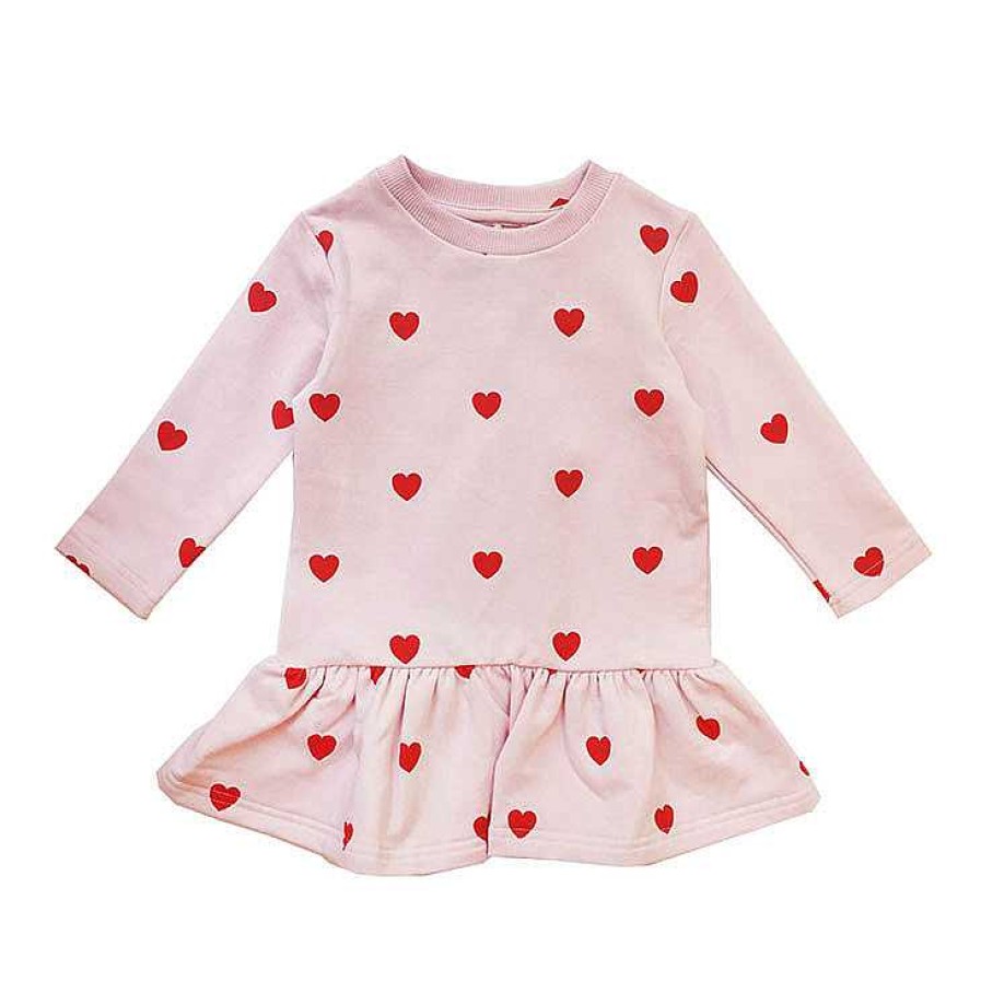 Girl Hugo Loves Tiki | Sweater Dress, Red Hearts