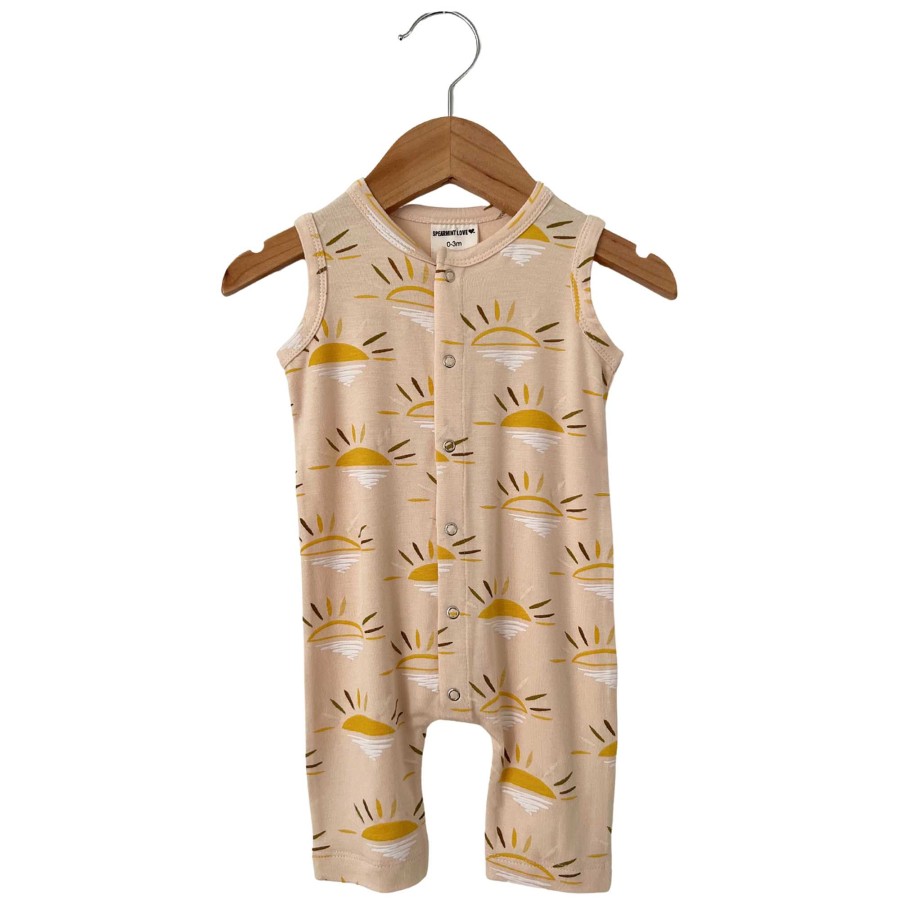 Boy SpearmintLOVE | Easy Romper, Sand Sun