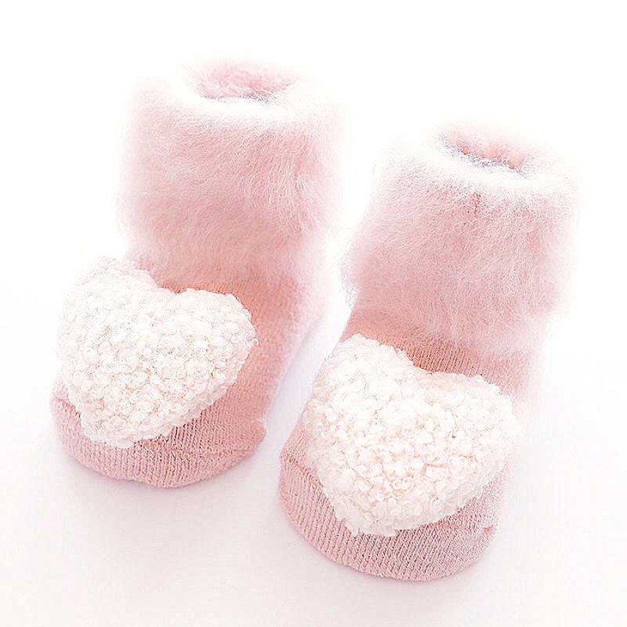 Accessories Sold by SpearmintLOVE | Slipper Socks, Baby Pink Heart