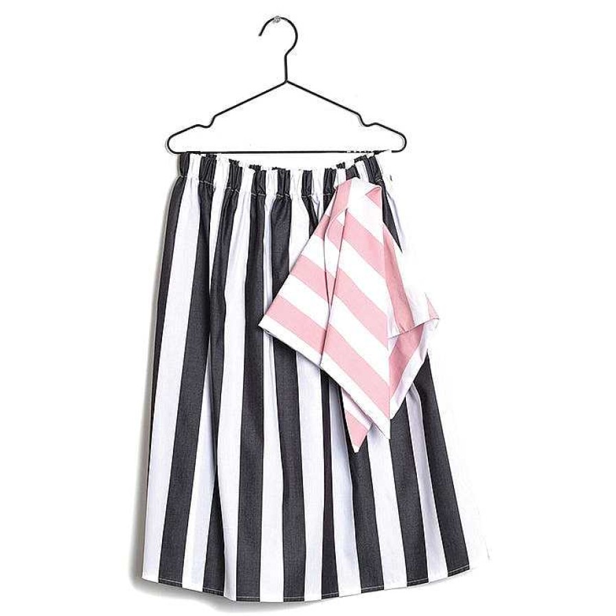 Girl Wolf & Rita | Wolf & Rita Lurdes Skirt, White Stripes