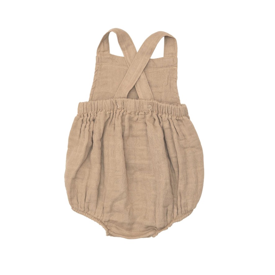 Boy Angel Dear | Retro Sunsuit, Nougat