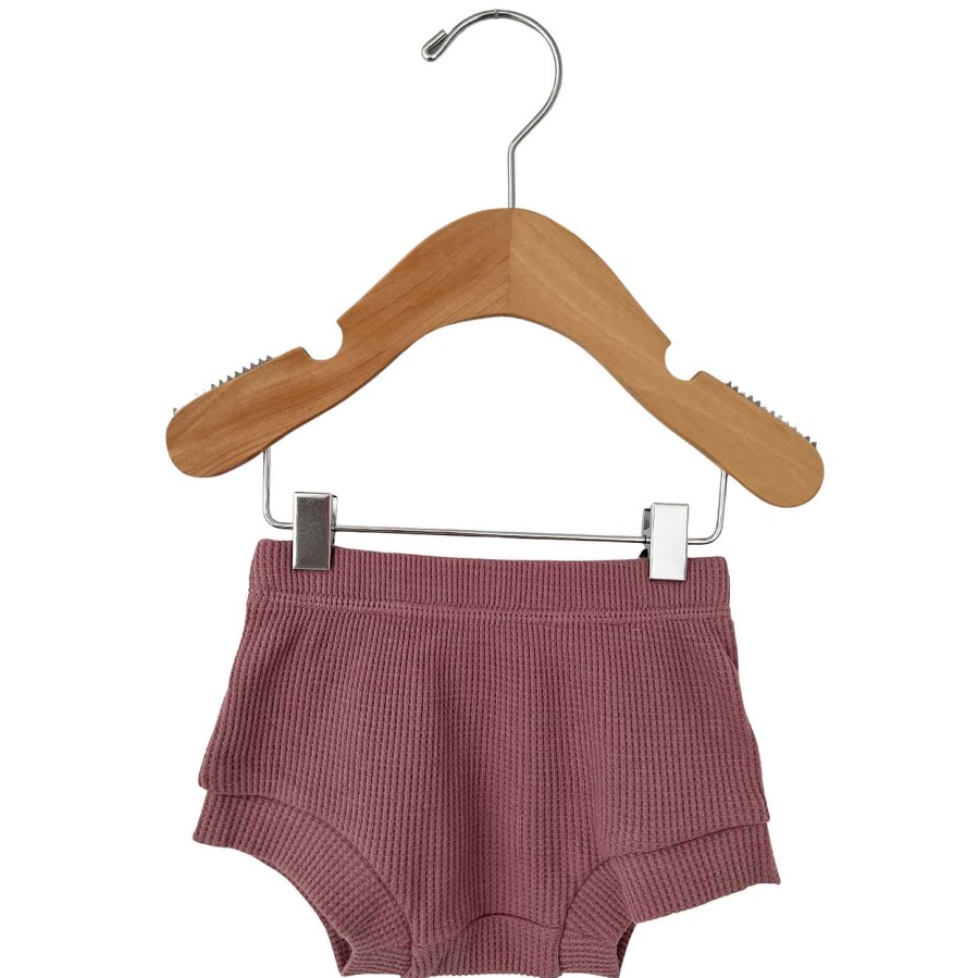 Boy SpearmintLOVE | Organic Cotton Waffle Shorts, Winterberry