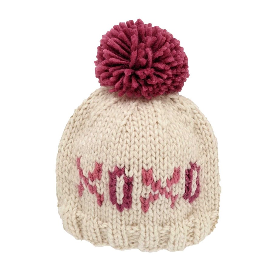 Accessories Huggalugs | Valentine'S Day Knit Pom Hat, Xoxo