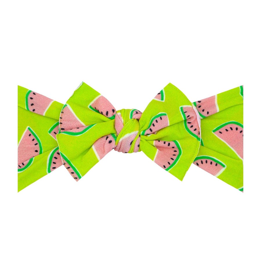 Girl Baby Bling Bows | Printed Knot Bow, Tart Melon