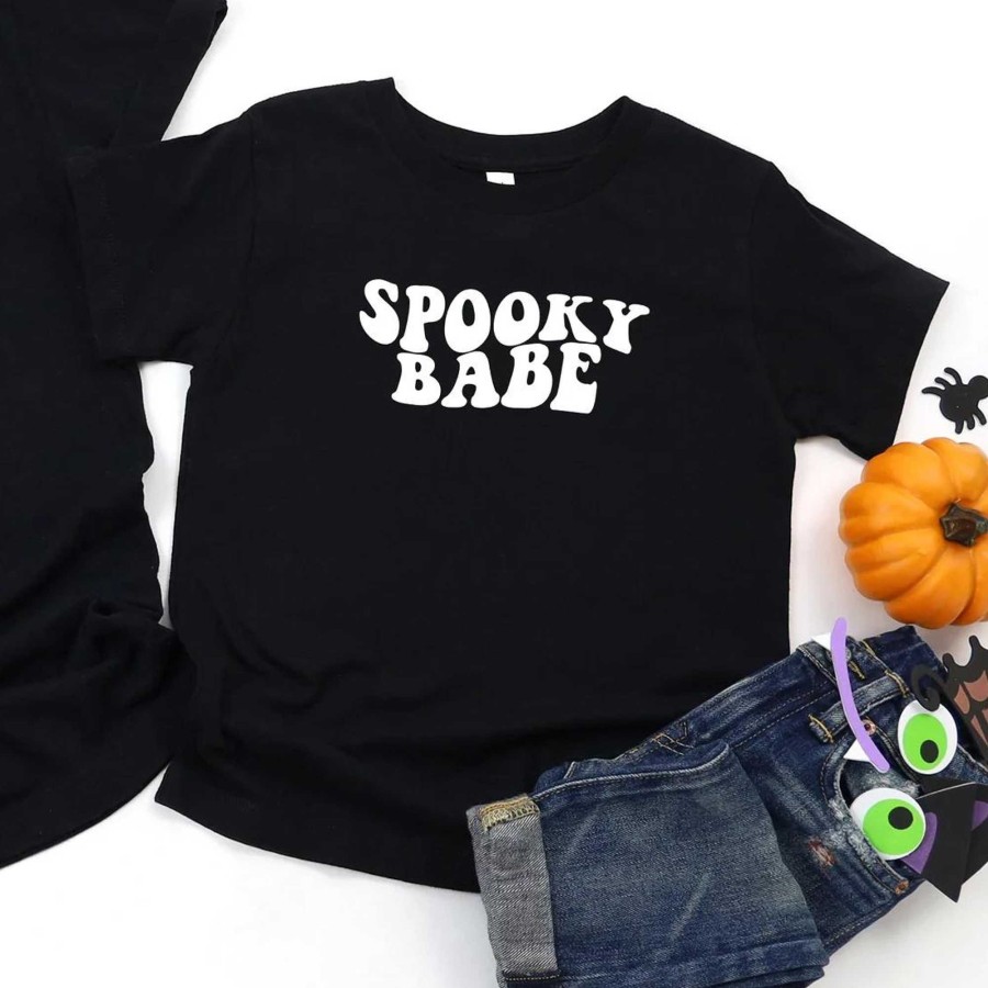 Boy The Juniper Shop | Spooky Babe Wavy Short Sleeve Tee, Black