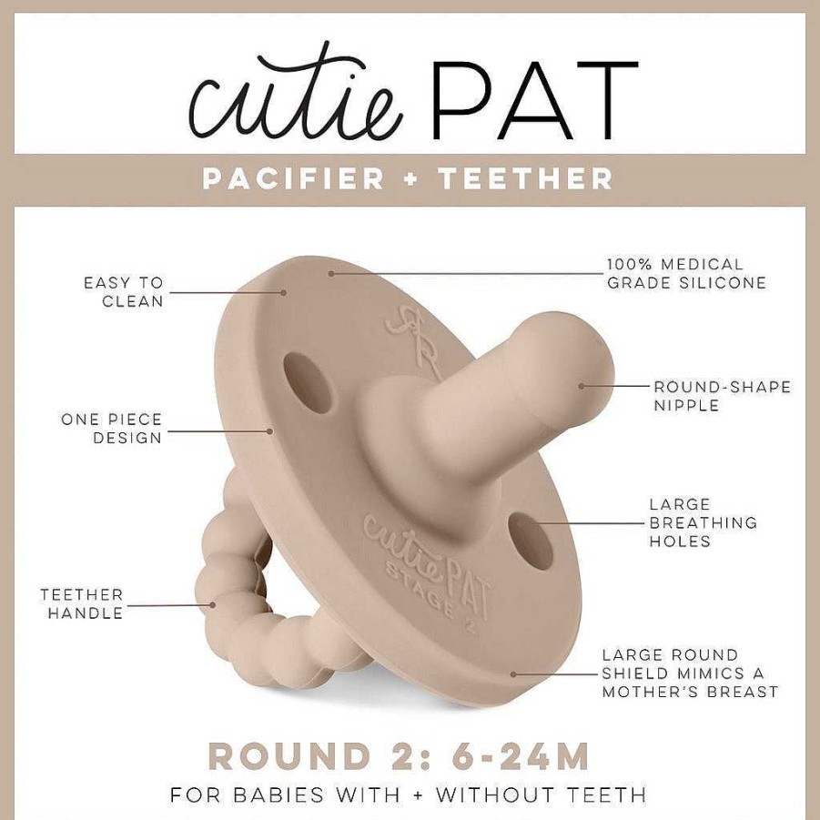 Baby Stuff Ryan & Rose | Cutie Pat Round Pacifier, Clover Green