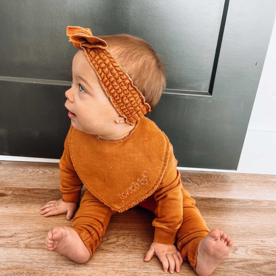 Girl L'ovedbaby | Organic Smocked Headband, Butterscotch