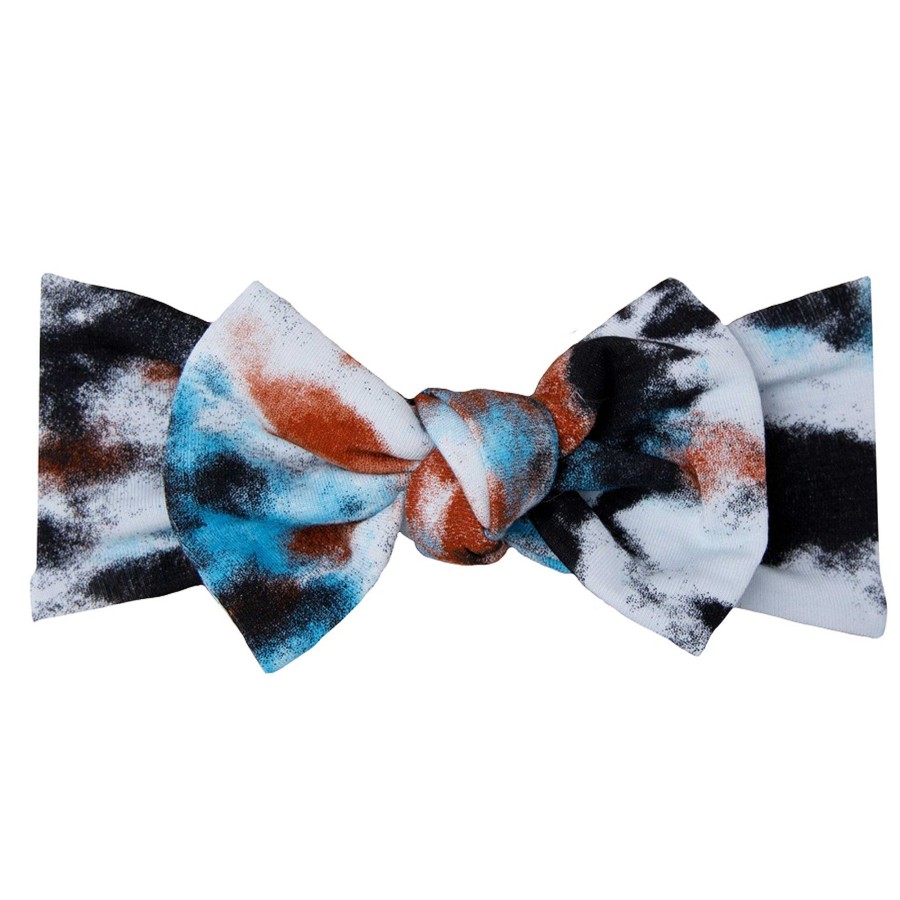 Girl Angel Dear x SpearmintLOVE | Knot Bow, Crinkle Tie Dye Blue