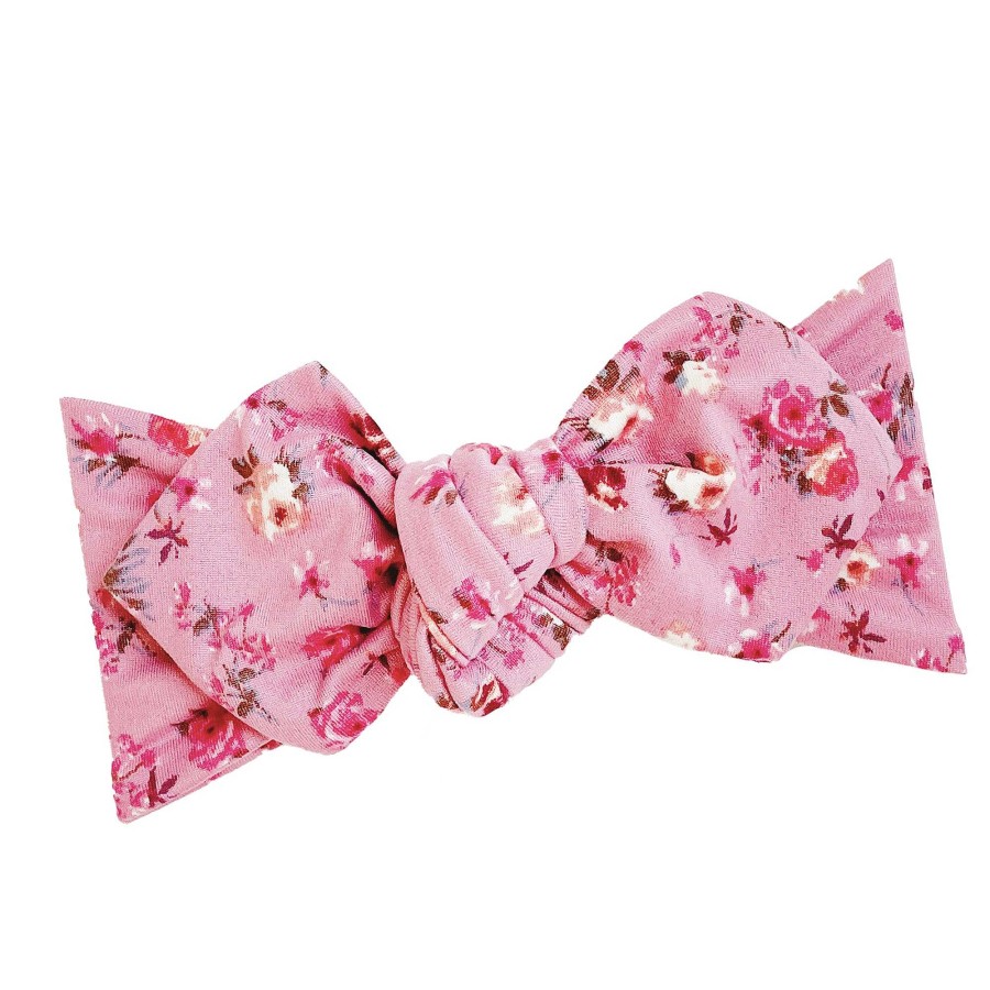 Girl Eyee Kids | Top Knot Headband, Mauve Blooms