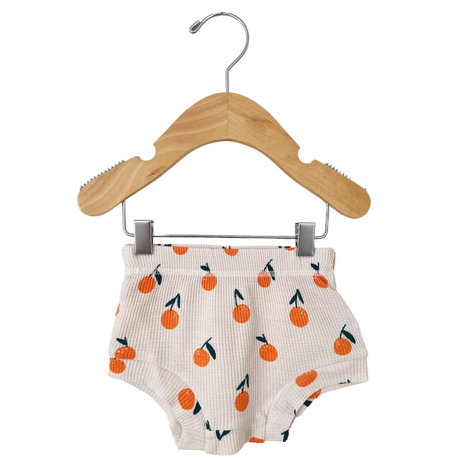 Boy SpearmintLOVE | Organic Cotton Waffle Shorts, Oranges