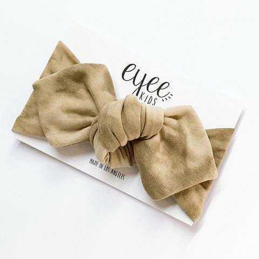 Girl Eyee Kids | Top Knot Headband, Moss Brown Tie Dye