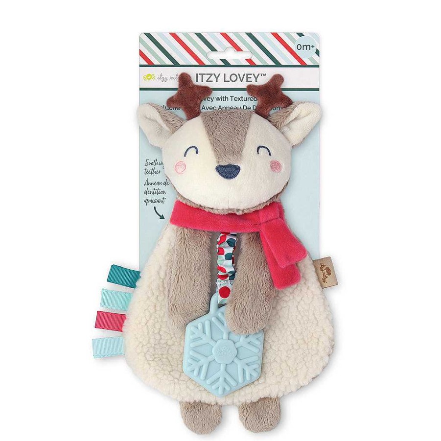 Baby Stuff Itzy Ritzy Toy Animals | Itzy Lovey Plush Teether Toy, Holiday Reindeer