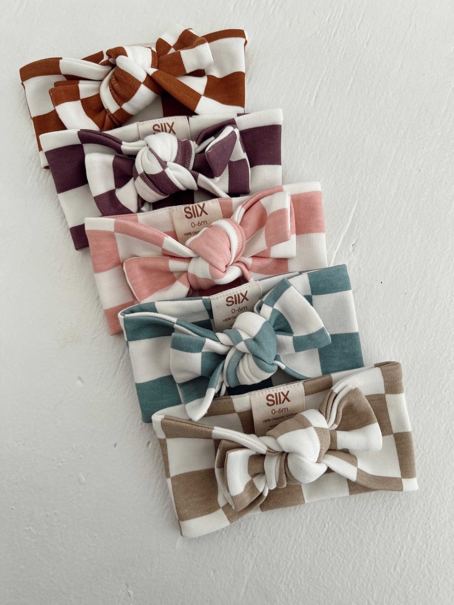 Girl SIIX Collection | Tiramisu Checkerboard / Organic Bow