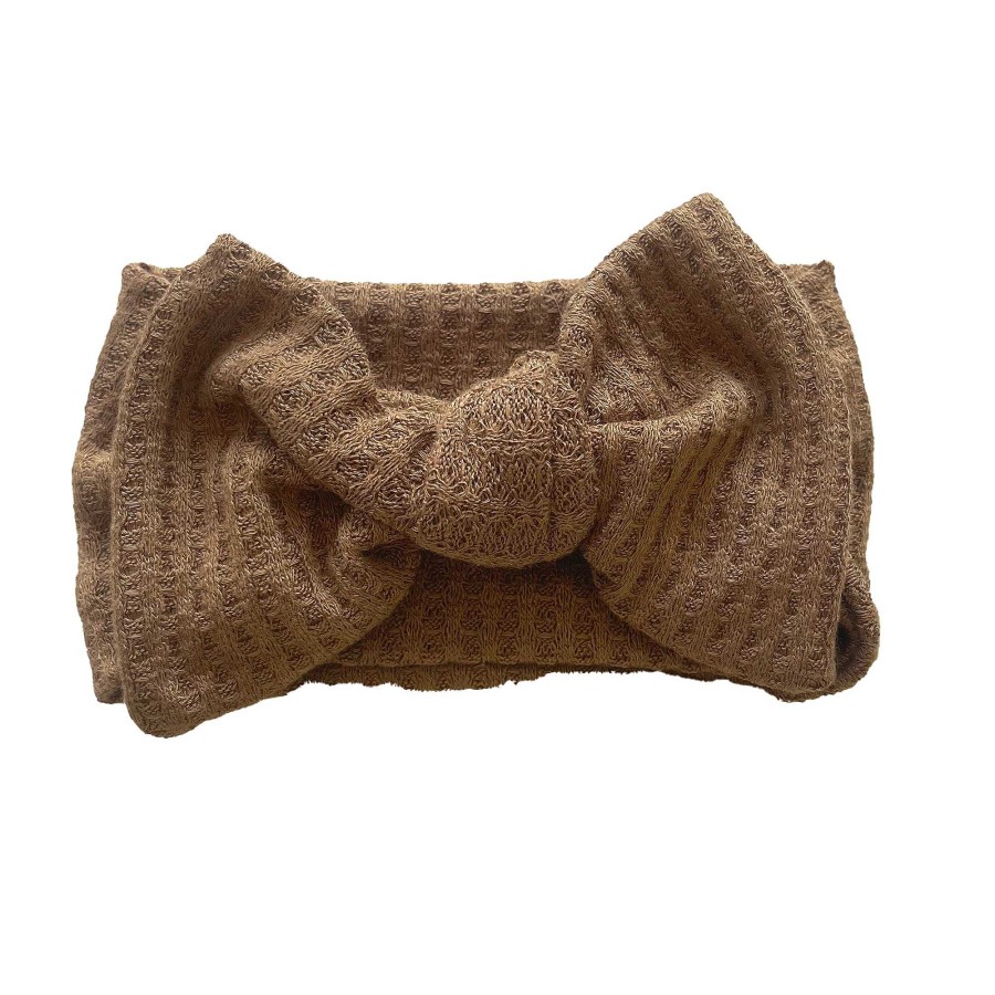 Girl Colty Creek | Waffle Bow Headband, Camel