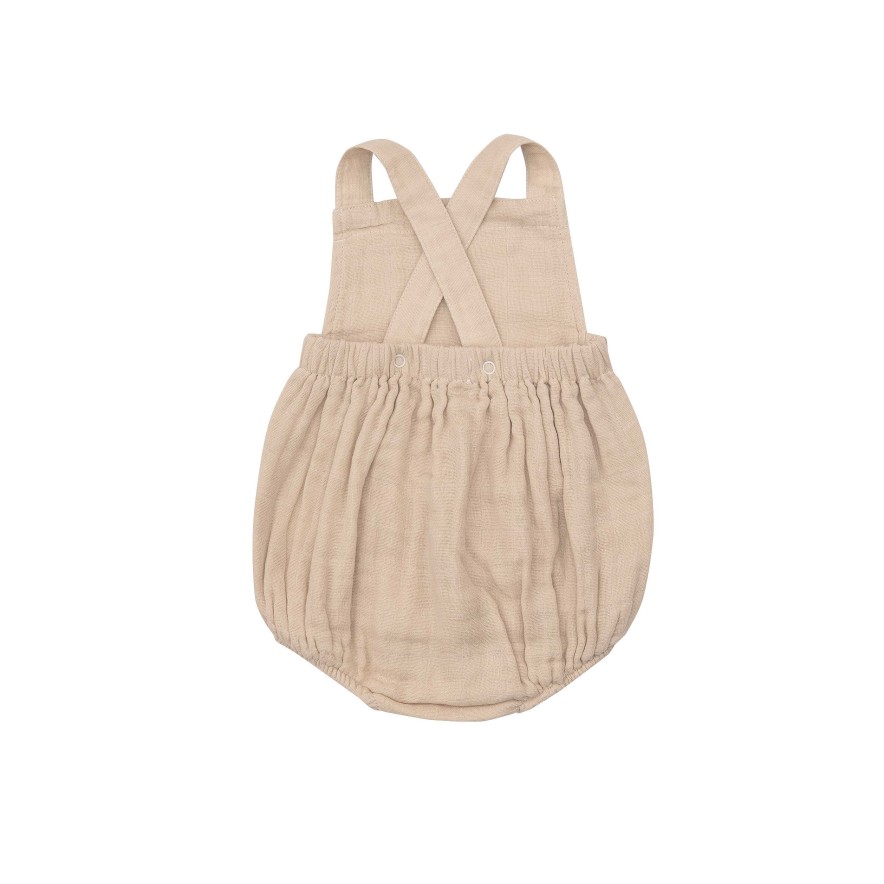 Boy Angel Dear | Retro Sunsuit, Soft Linen