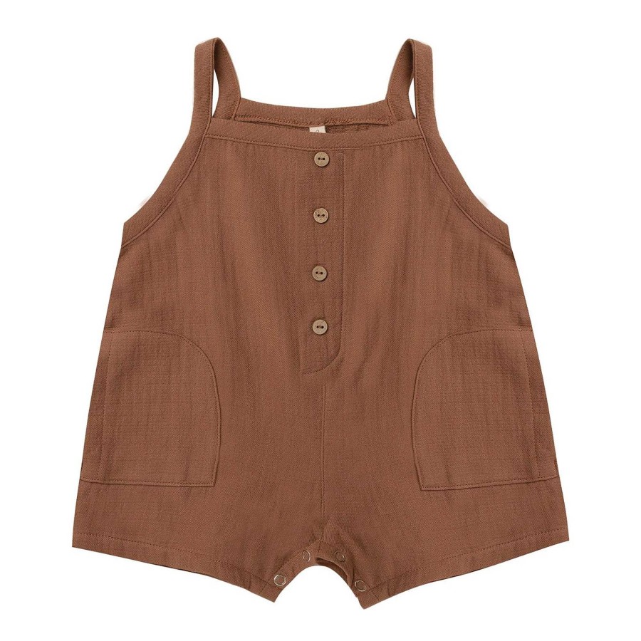 Boy Quincy Mae | Organic Finn Romper, Sienna