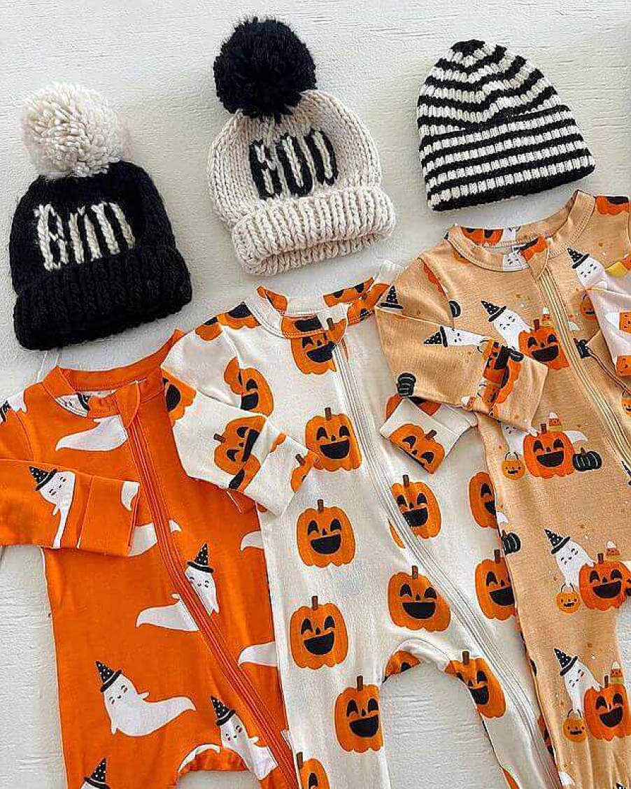 Boy SpearmintLOVE | 2-Way Zip Footie, Halloween Cluster