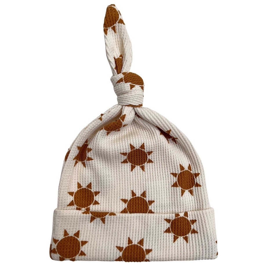 Boy SpearmintLOVE | Organic Waffle Knot Beanie, Sun