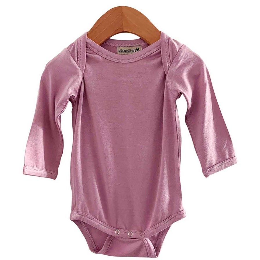 Girl SpearmintLOVE | Long Sleeve Bodysuit, Mauve Lilac