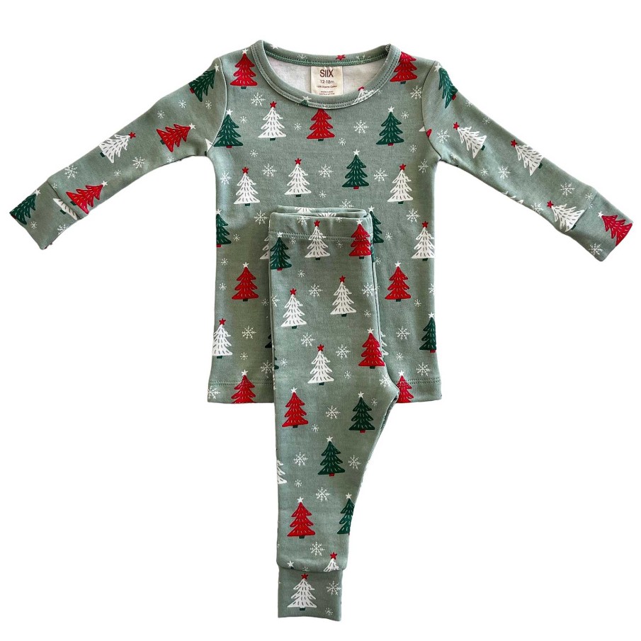 Boy SIIX Collection | Christmas Trees / Organic 2-Piece Set