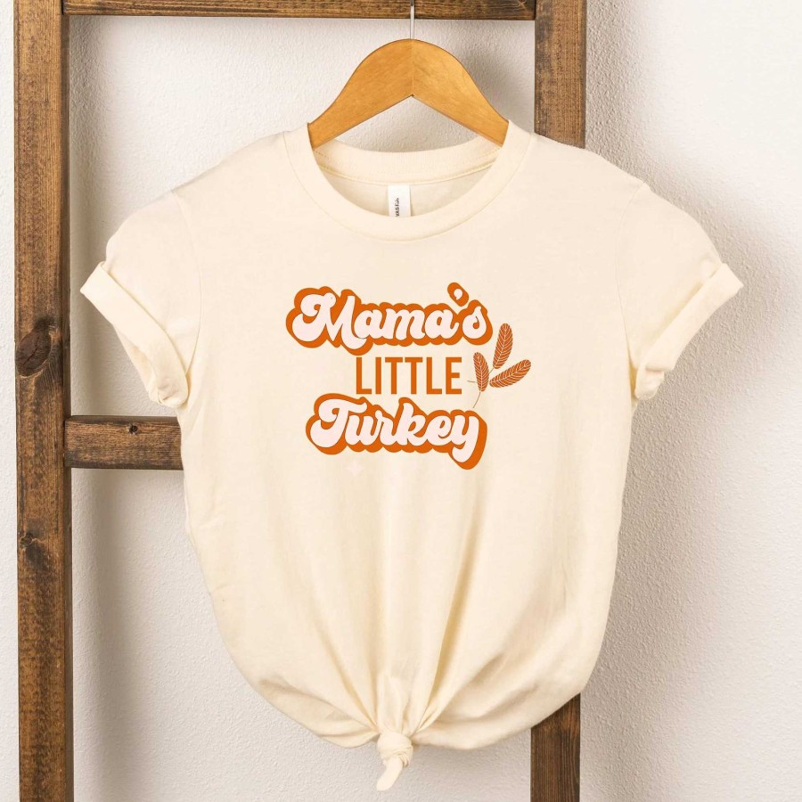 Boy The Juniper Shop | Mama'S Little Turkey Short Sleeve Tee, Cream