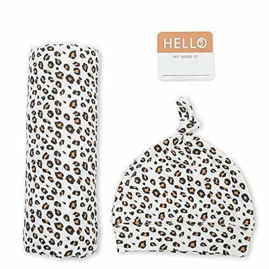 Baby Stuff Lulujo | Hat & Swaddle Set, Leopard