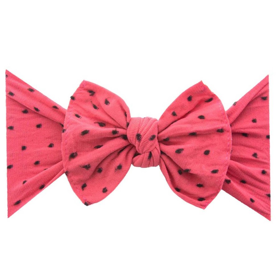 Girl Baby Bling Bows | Knot Bow, Shabby Fruit Punch W/ Black Dots