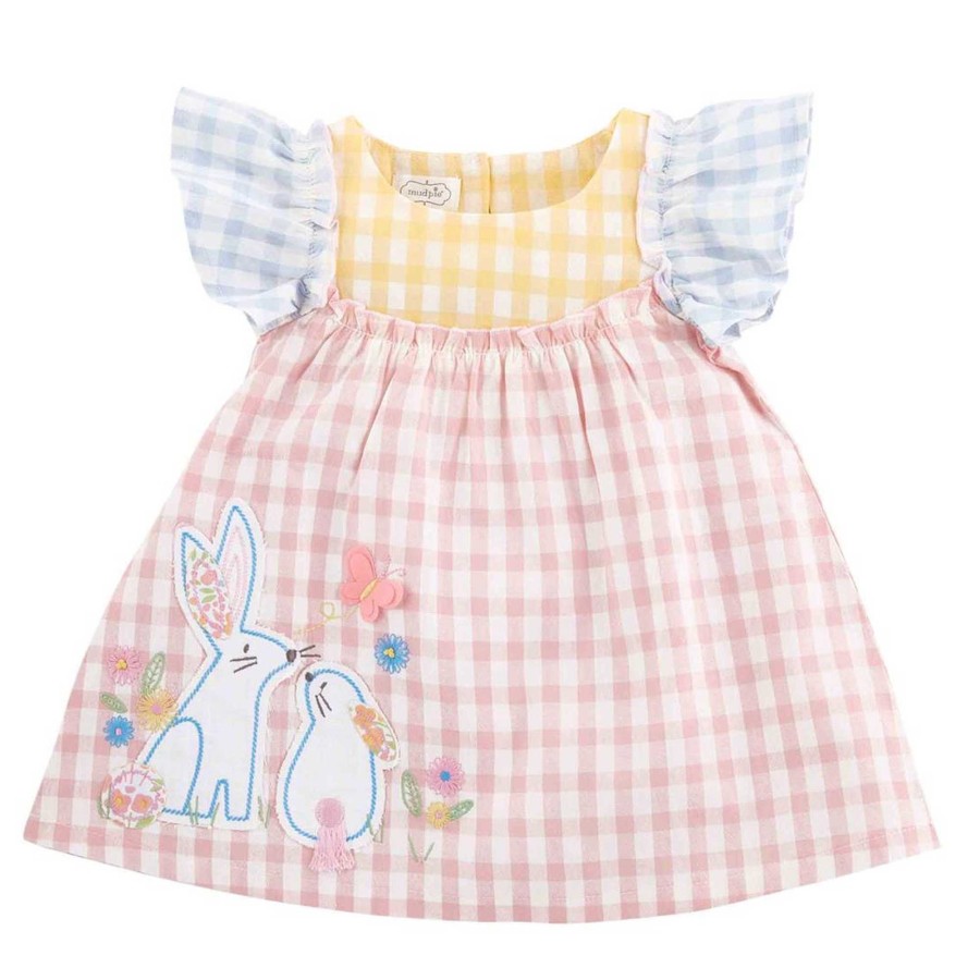 Girl Mud Pie | Bunny Gingham Dress