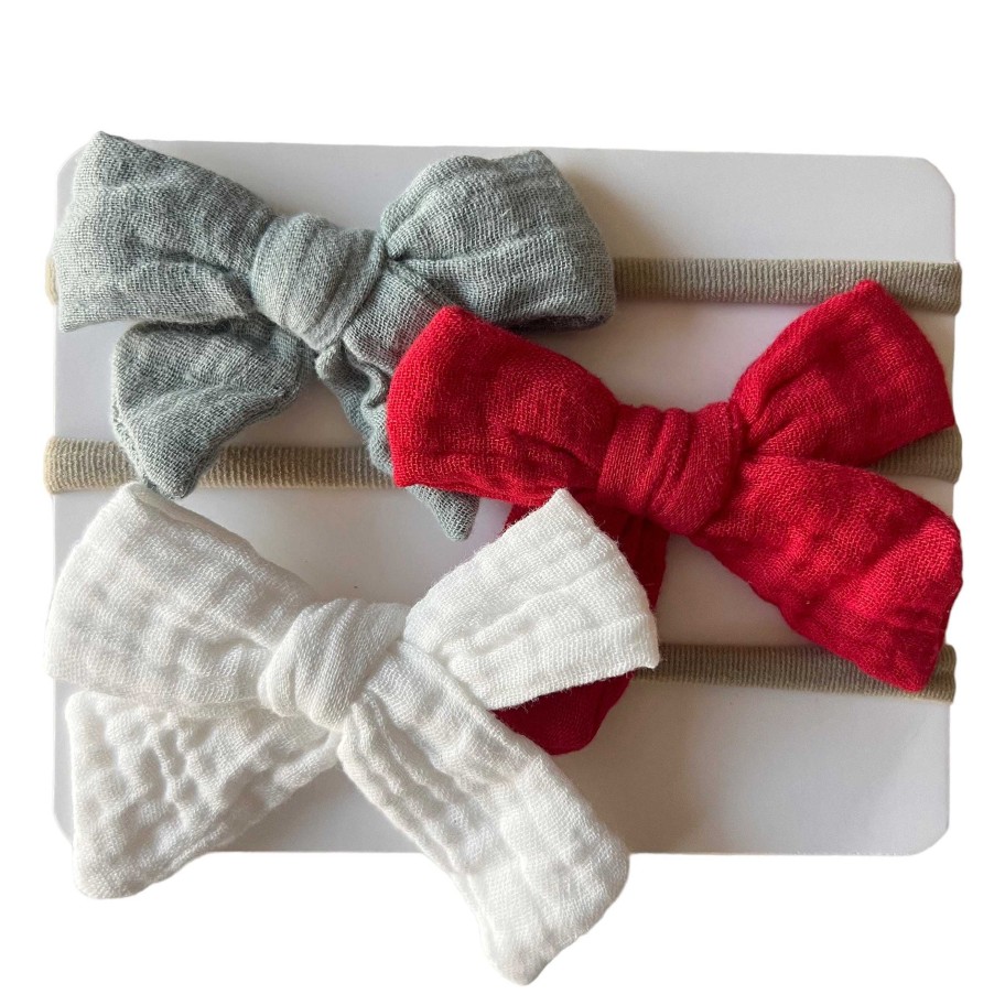 Girl Sold by SpearmintLOVE | 3-Pack Nylon Bows, Lucia