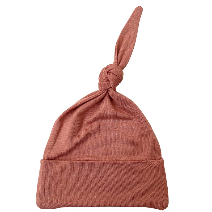 Accessories SpearmintLOVE | Newborn Knot Beanie, Rosewood