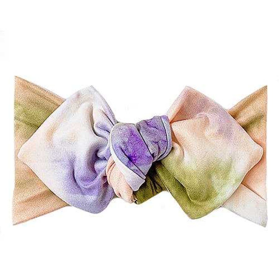 Girl Eyee Kids | Top Knot Headband, Lilac Pine Tie Dye