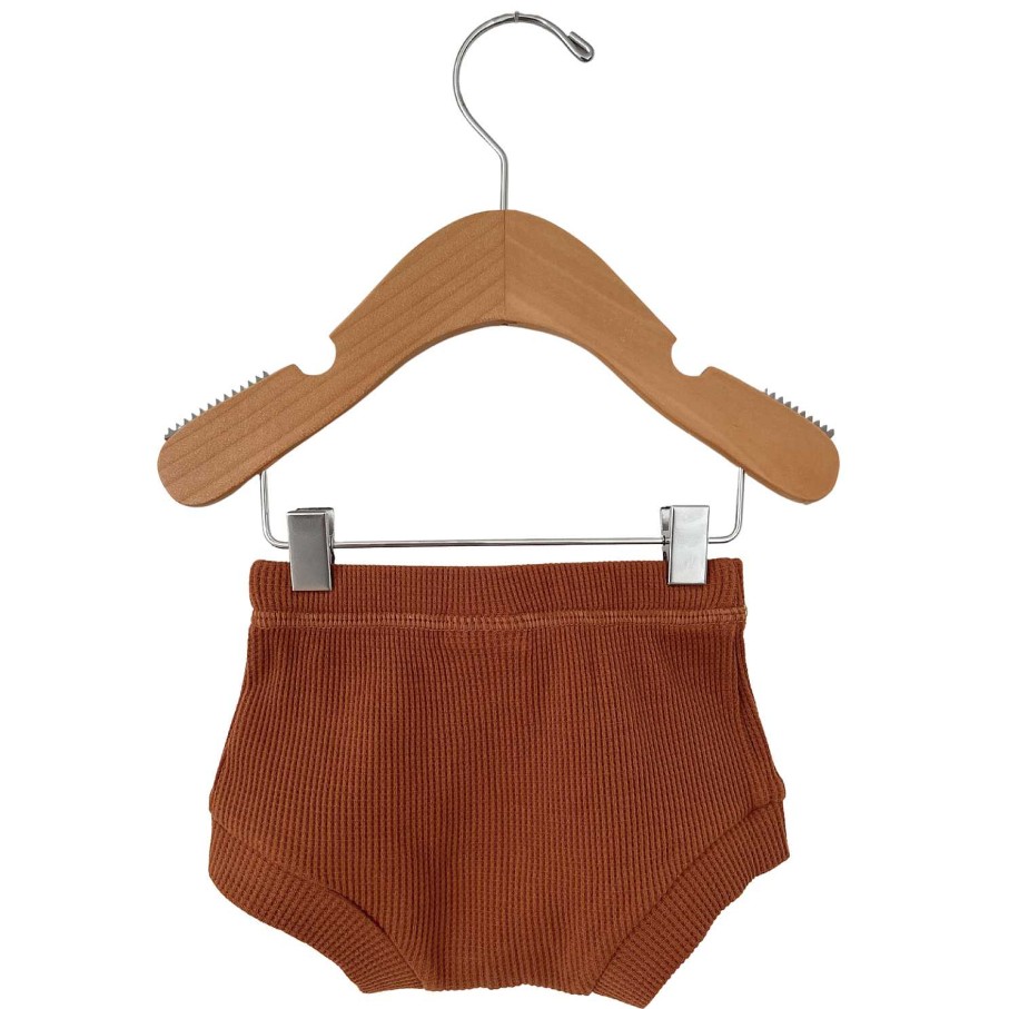 Boy SpearmintLOVE | Organic Cotton Waffle Shorts, Caramel