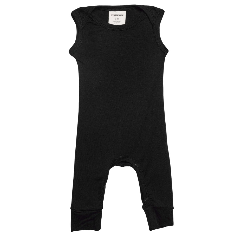 Boy SpearmintLOVE | Sleeveless Romper, Black