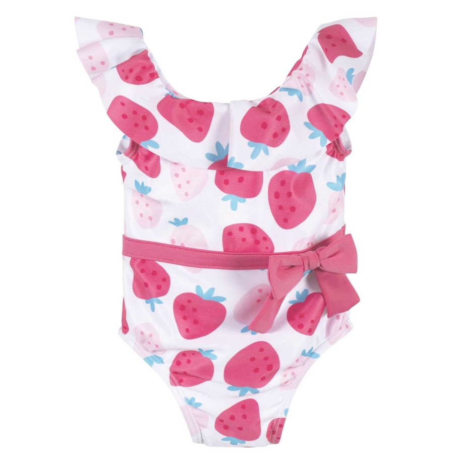 Girl Gerber Childrenswear | One-Piece Ruffle Swimsuit, Summer Blossom