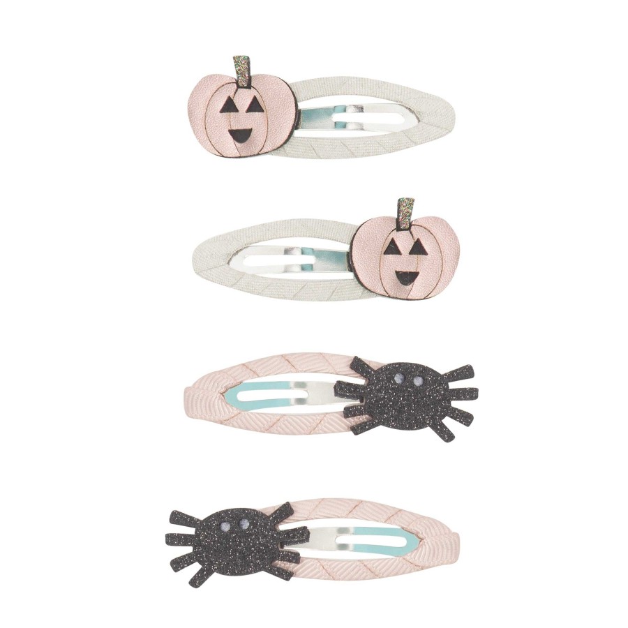 Girl Mimi & Lula | Pumpkin & Spider Hair Clip Set