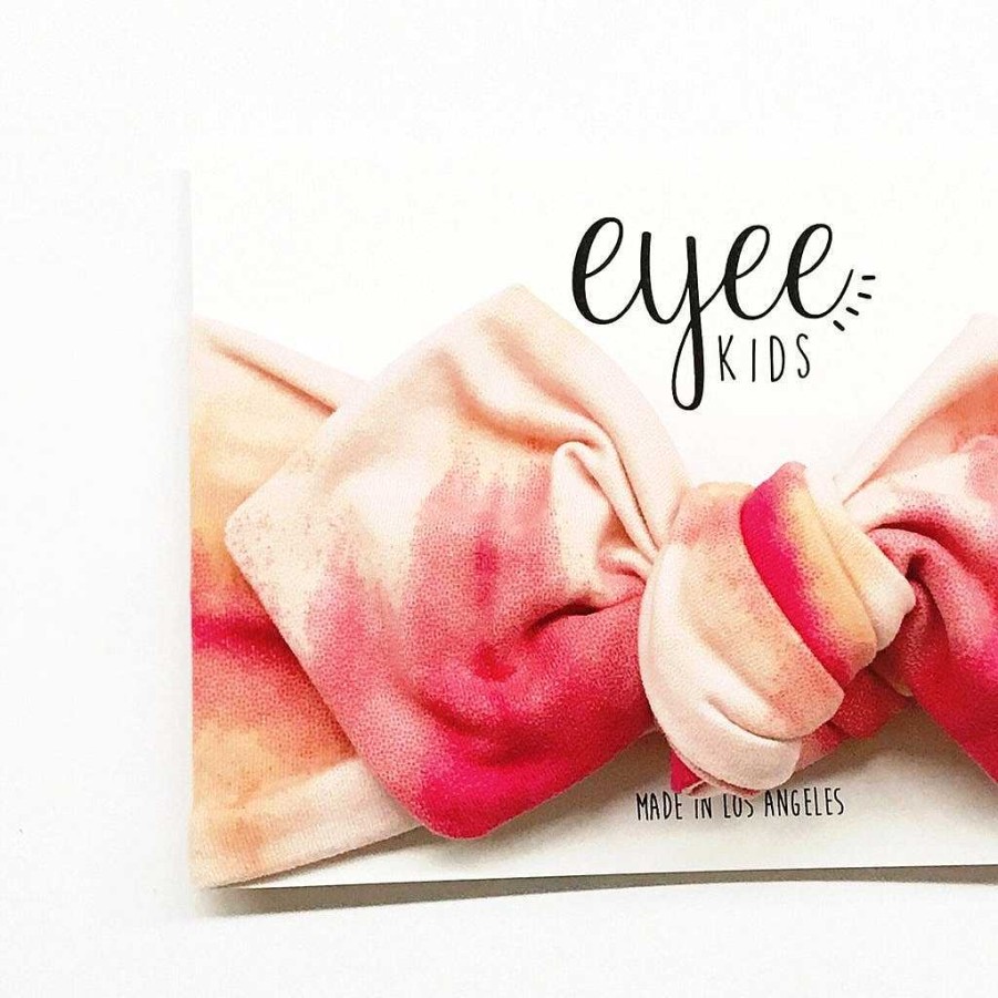 Girl Eyee Kids | Top Knot Headband, Pink Tie Dye