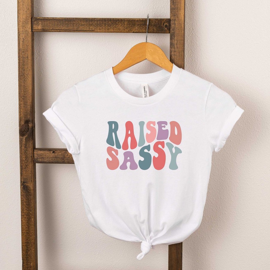 Girl The Juniper Shop | Raised Sassy Wavy Short Sleeve Tee, White