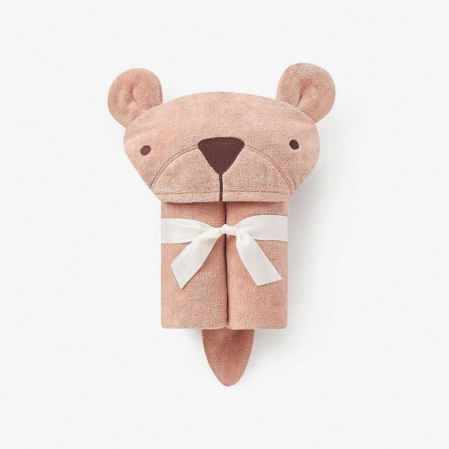 Baby Stuff Elegant Baby | Rust Bear Hooded Bath Towel