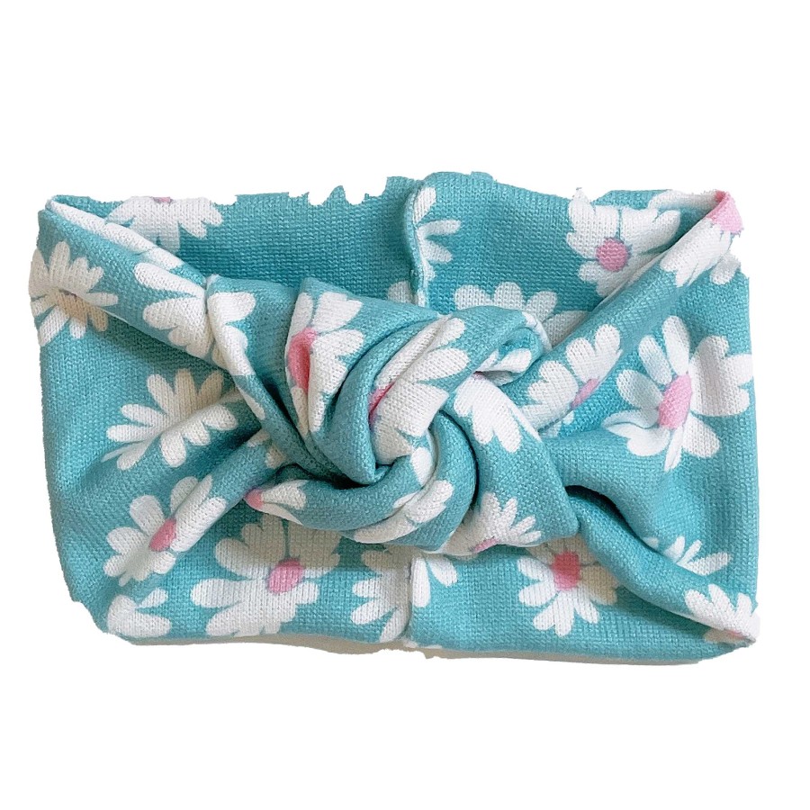 Girl Eyee Kids | Twist Knot Headband, Baby Blue Daisy