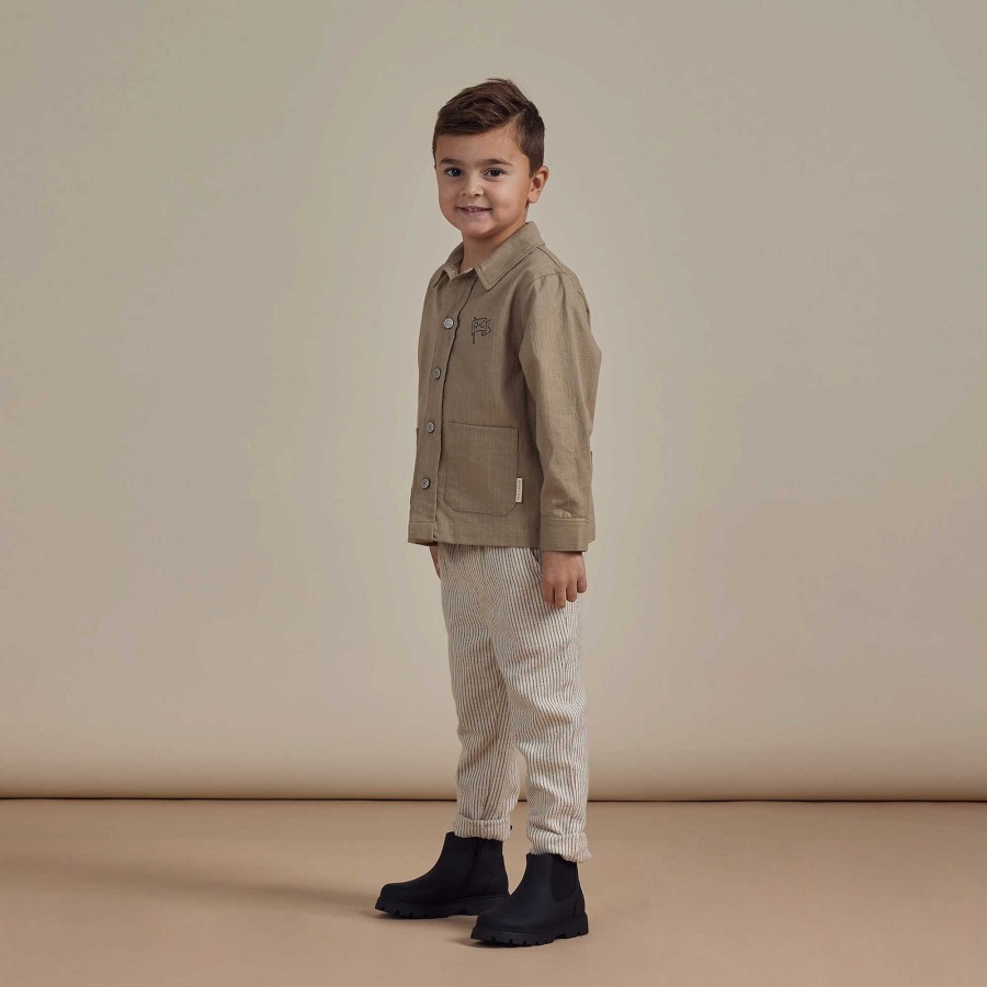 Boy Rylee & Cru | Rylee & Cru Ethan Trouser, Brass Pinstripe