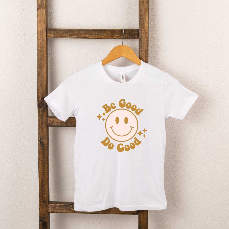 Boy The Juniper Shop | Be Good Do Good Happy Face Short Sleeve Tee, White