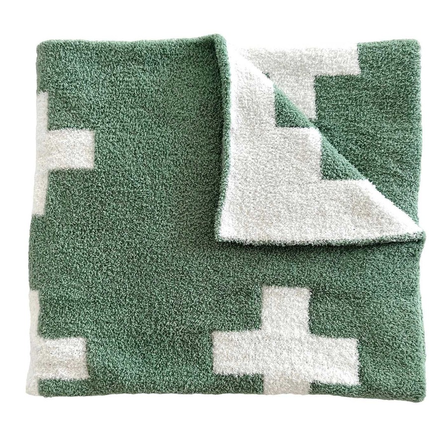 Baby Stuff phufy | Phufy Bliss Blanket, Matcha/White Cross