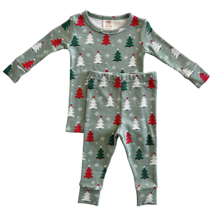 Boy SIIX Collection | Christmas Trees / Organic 2-Piece Set