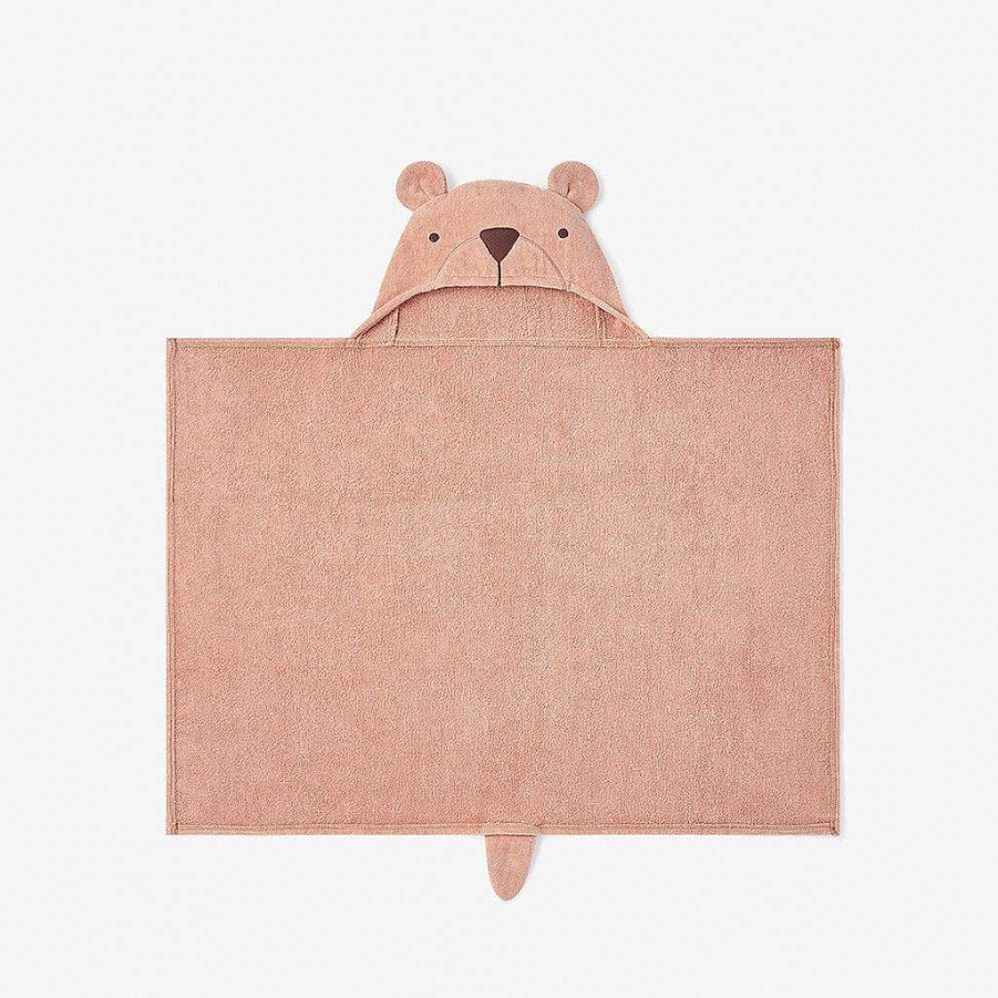 Baby Stuff Elegant Baby | Rust Bear Hooded Bath Towel