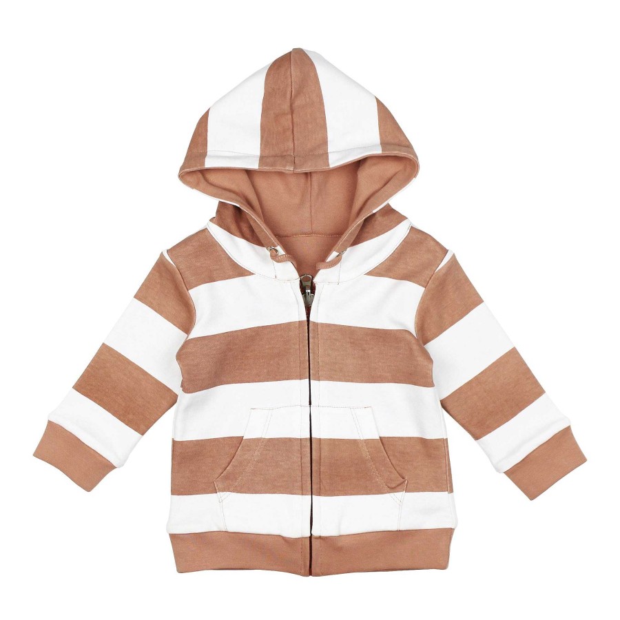 Boy L'ovedbaby | Organic Reversible Hoodie, Adobe