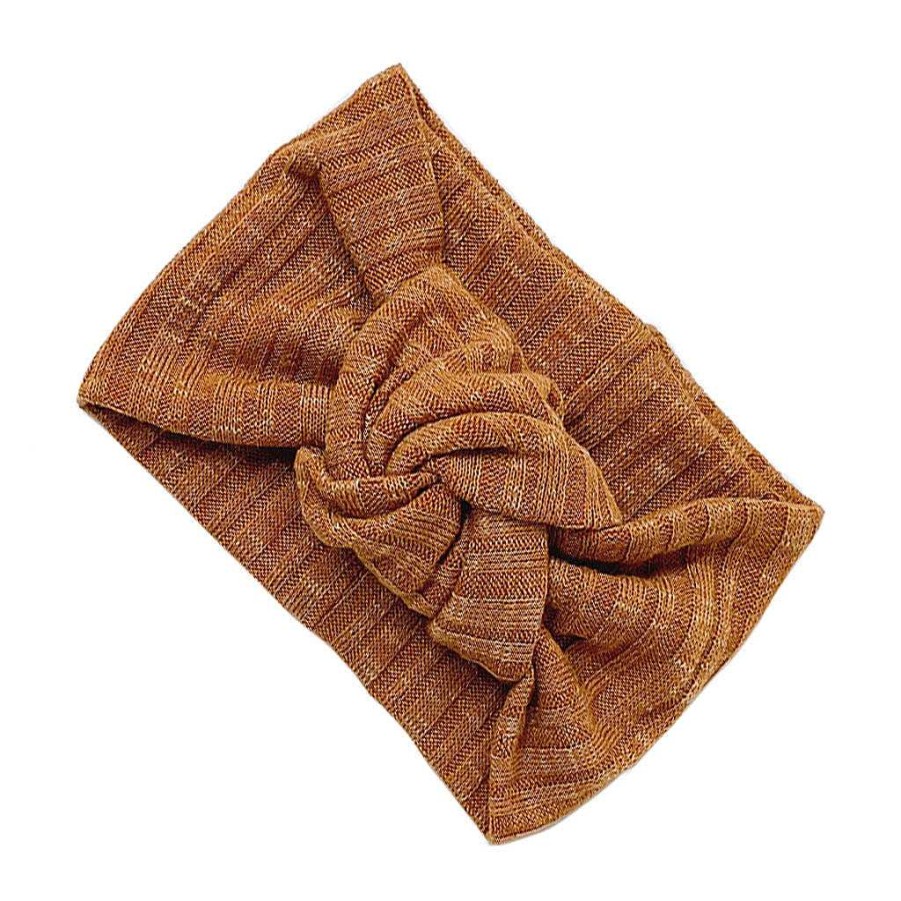 Girl Eyee Kids | Twist Knot Headband, Marled Camel